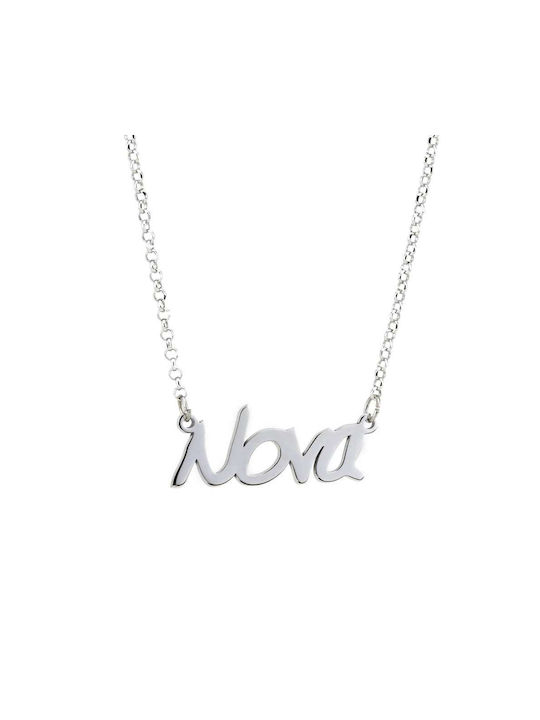 Goldsmith Necklace from White Gold 14K