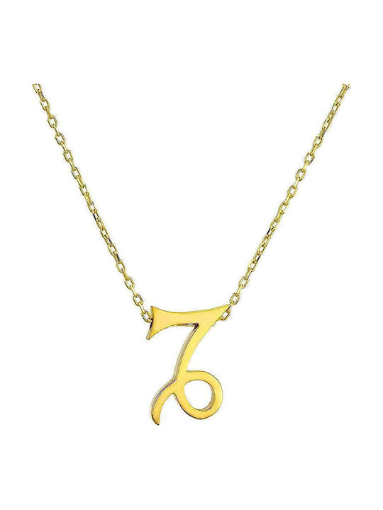 Goldsmith Necklace Zodiac Sign Capricorn from Gold Plated Silver