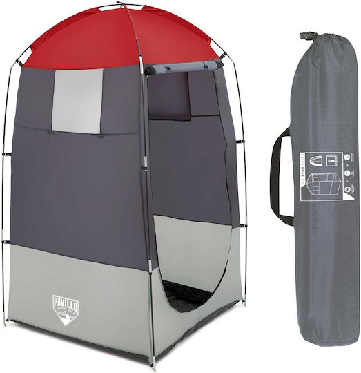 Bestway Pavillo Καλοκαιρινή Σκηνή Camping Τουαλέτας Γκρι 110x110x190εκ. Γκρι/Κόκκινη