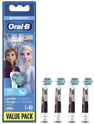 Oral-B Kids Stages Power Ανταλλακτικές Κεφαλές Ηλεκτρικής Οδοντόβουρτσας για 3+ Χρονών EB10S-4 4τμχ Frozen