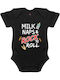 Koupakoupa Milk Naps And Rock N' Roll Short-Sleeved Black