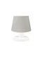 Heronia Plastic Table Lamp for Socket E27 with Beige Shade and White Base