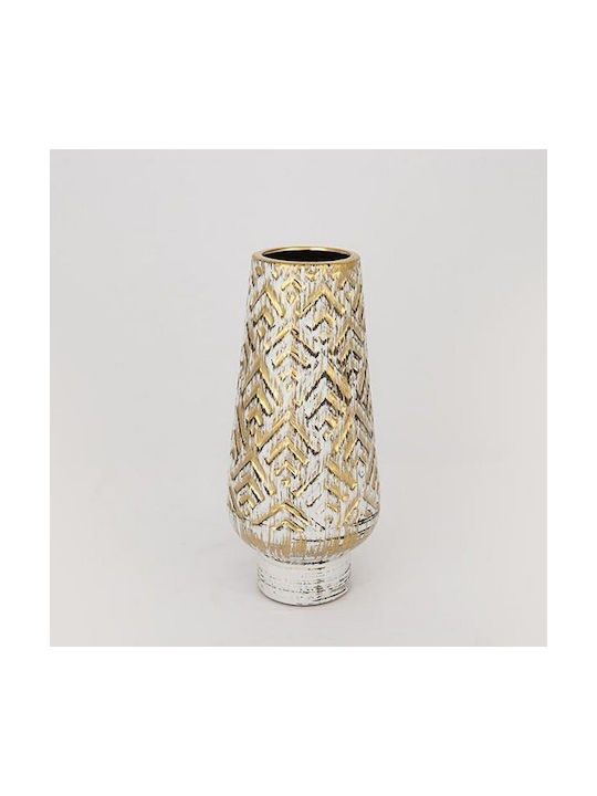 Decorative Vase White 13x13x33cm