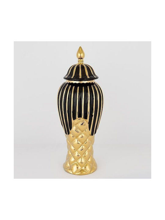 Decorative Vase Black 17x41cm