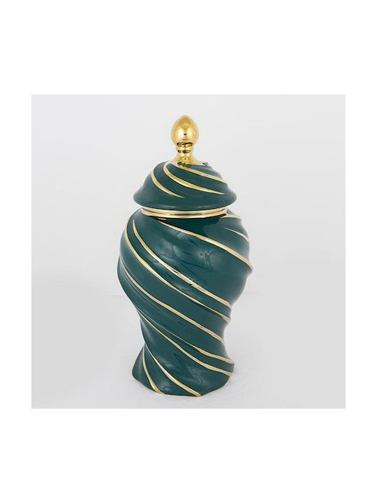 Decorative Vase Green 18.5x35cm