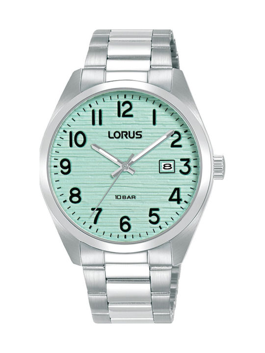 Lorus Sports Ανδρικό Ρολόι 39mm Μπαταρίας με Ασημί Μεταλλικό Μπρασελέ