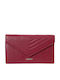 Large Leather Women's Wallet Classic with RFID Red