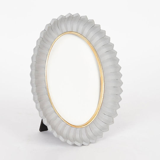 Eurolamp Polyresin Photo Frame with Gray Frame 2 Pieces