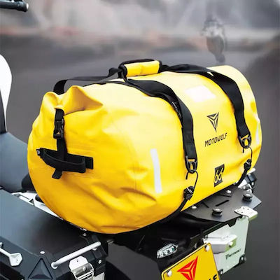 Motowolf Waterproof Motorcycle Tail Bag 66lt Yellow