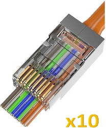 Sinet CAT6 EZ 30m Goldbeschichteter RJ-45 Stecker