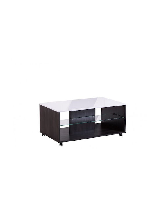 Rectangular Coffee Table Italy Black/white L101xW60xH45cm