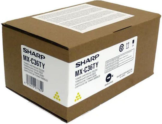 Sharp MX-C36TY Γνήσιο Toner Laser Εκτυπωτή Κίτρινο 11700 Σελίδων MX-C36TY