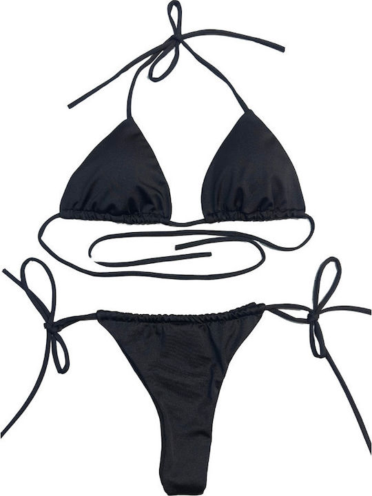 Set Bikini Triangle with Light Padding Black
