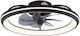Globo Lighting Celeste Πλαφονιέρα 132cm με Φως Μαύρη
