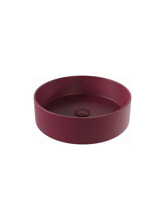 Creavit Loop Deasupra Blatului Chiuvetă Porțelan 45x45x11cm Violet