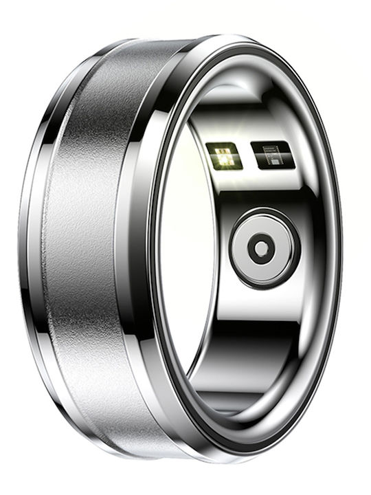 Techsuit R3 Smart Ring 19mm mit Pulsmesser Silber
