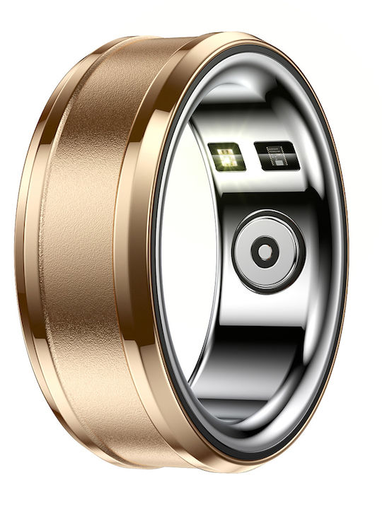 Techsuit R3 Smart Ring 19mm με Παλμογράφο Χρυσό
