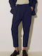 Trousers Chino Elastic in Slim Fit Dark Navy