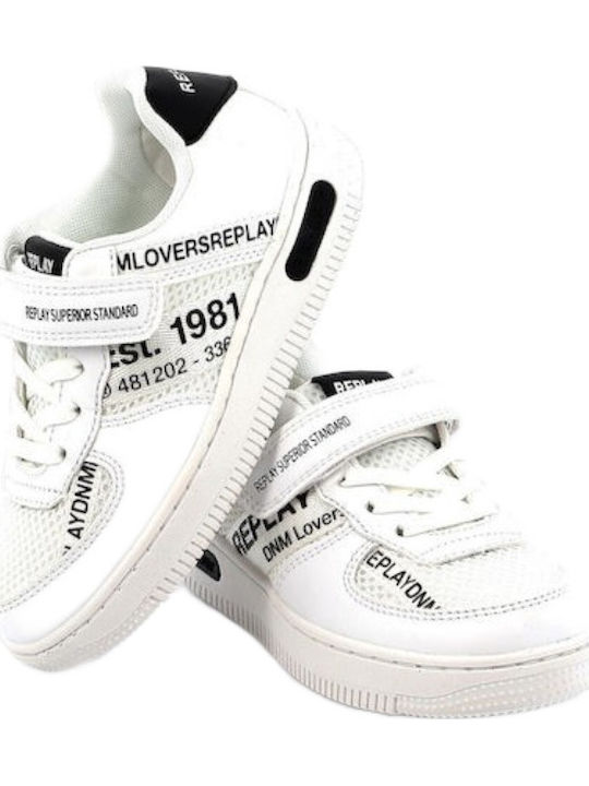 Kids Sneakers with Scratch White