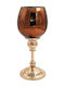Fylliana Candle Holder Glass in Brown Color 31cm 1pcs