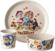 Paw Patrol Set Essgeschirr aus Bambus Beige 3Stück