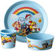 Paw Patrol Set Essgeschirr aus Bambus Hellblau 3Stück