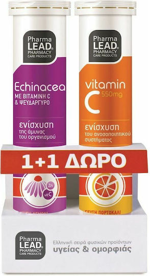 Pharmalead Echinacea 20 Effervescent Tablets & Vitamin C 550mg 20 Effervescent Tablets