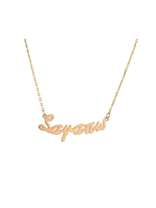 Goldsmith Necklace from Pink Gold Plated Silver