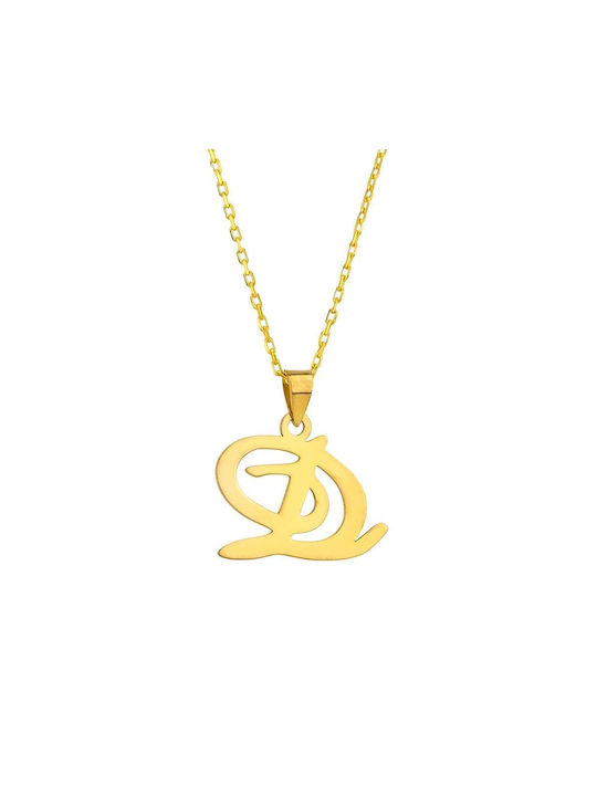 Goldsmith Necklace Monogram from Gold Plated Silver