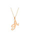 Goldsmith Necklace Monogram from Pink Gold Plated Silver