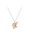 Goldsmith Necklace Monogram from Pink Gold Plated Silver