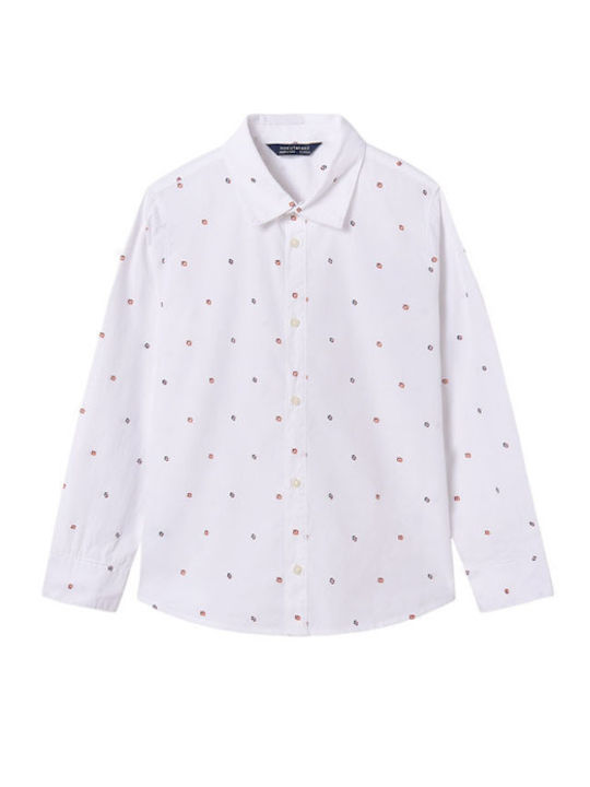 Mayoral Kids Shirt Long Sleeve White