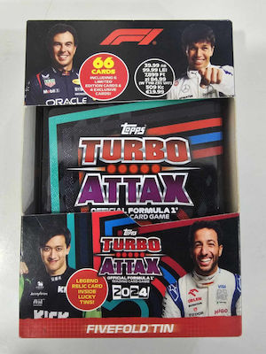 Topps 2024 Turbo Attax Formula 1 F1 Fivefold Tin 66 Cards