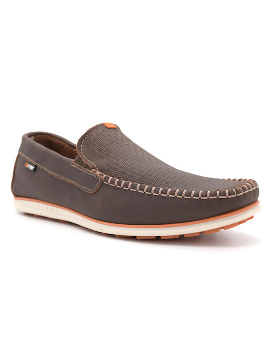 Pegada Men's Leather Loafers Brown