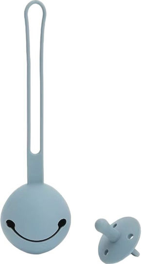 Queen Mother Case Pacifier made of Silicone Light Blue