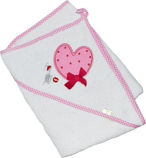 Poulain Baby-Badetuch mit Kapuze 75x75cm