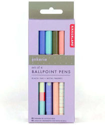 Kikkerland Pen Ballpoint with Black Ink 4pcs