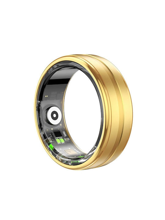 Techsuit R06 Smart Ring 19.8mm cu Pulsometru Aur