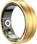Techsuit R06 Smart Ring 19mm με Παλμογράφο Χρυσό