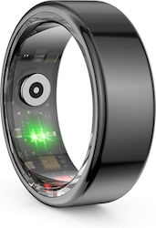 Techsuit R02 Smart Ring 19.8mm με Παλμογράφο Μαύρο