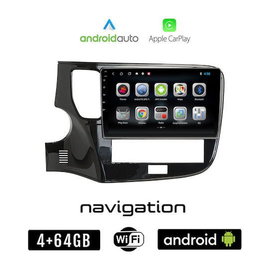 Car Audio System for Mitsubishi Outlander 2020 2022 (Bluetooth/USB/WiFi/GPS/Apple-Carplay/Android-Auto) with Touch Screen 10"