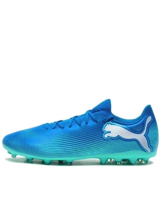 Puma 7 Play MG Χαμηλά Ποδοσφαιρικά Παπούτσια με Τάπες Μπλε