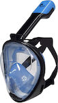 Diving Mask Silicone Full Face with Breathing Tube Μπλε / Μαύρο