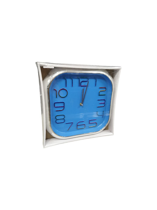 Wall Clock Plastic Blue Ø30cm