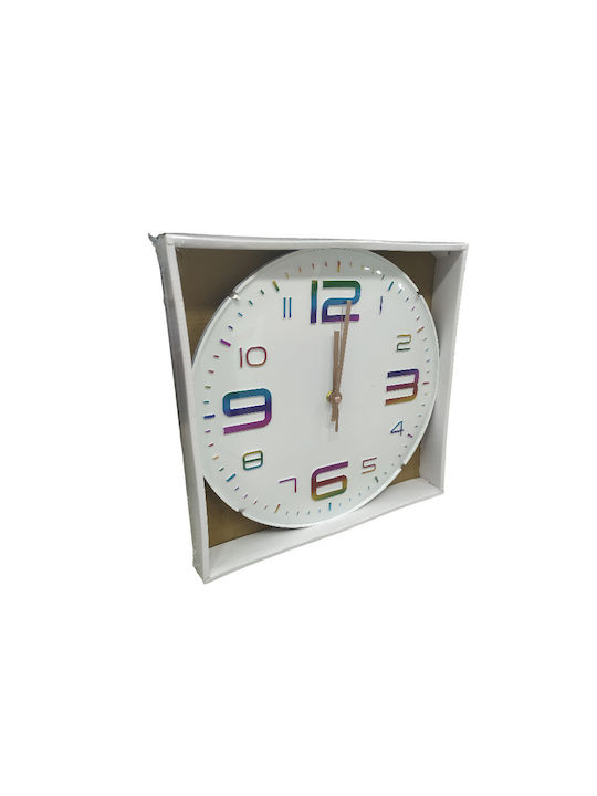 Wall Clock Plastic White Ø30cm