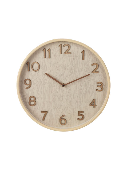 Wall Clock Wooden Ø38cm