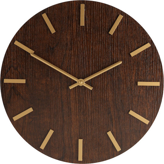 Home&Styling Collection Wanduhr Hölzernes Braun Ø40cm