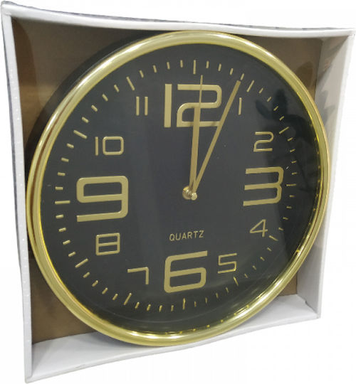 Wall Clock Plastic Gold Ø30cm