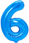 Balloon Foil Number 6 Blue