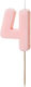 PartyDeco Birthday Candle Number "4" in Pink Co...